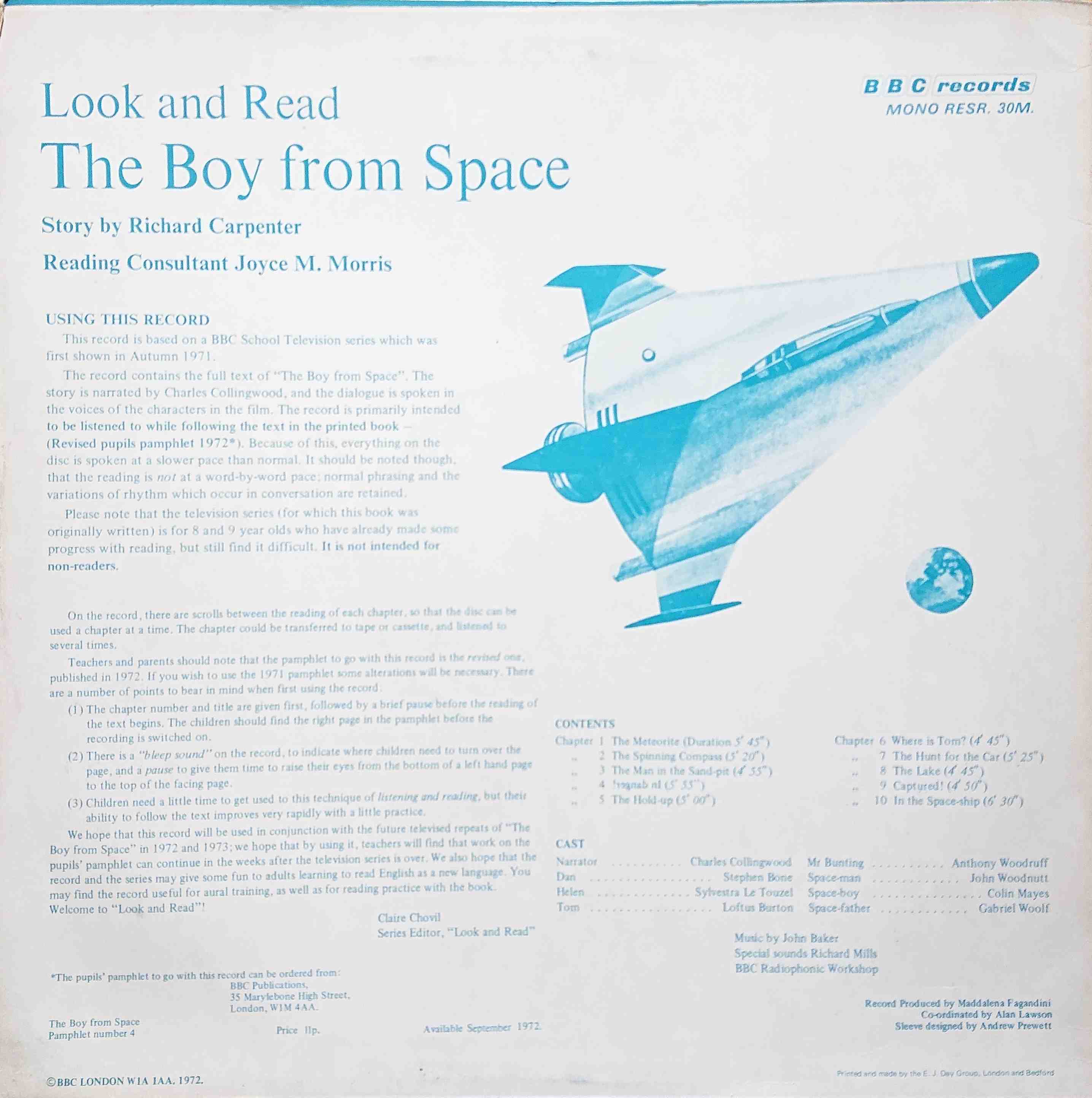 Picture of RESR 30 Look and read - The boy from space  by artist Richard Carpenter from the BBC records and Tapes library